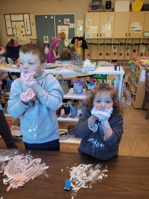 Grove students and families participate in sensory play
