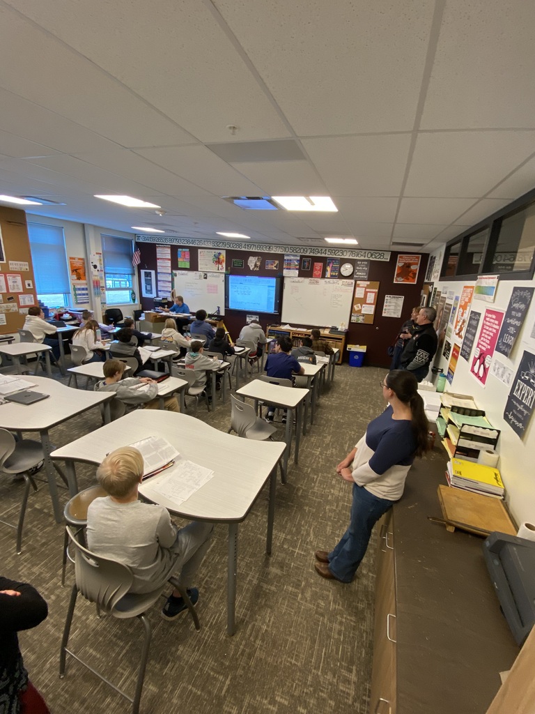 Students practice authentic learning in middle school math