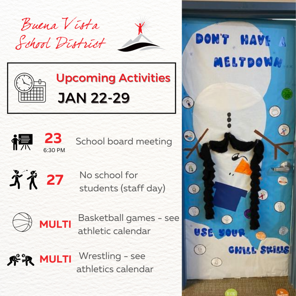 Upcoming activities around the district