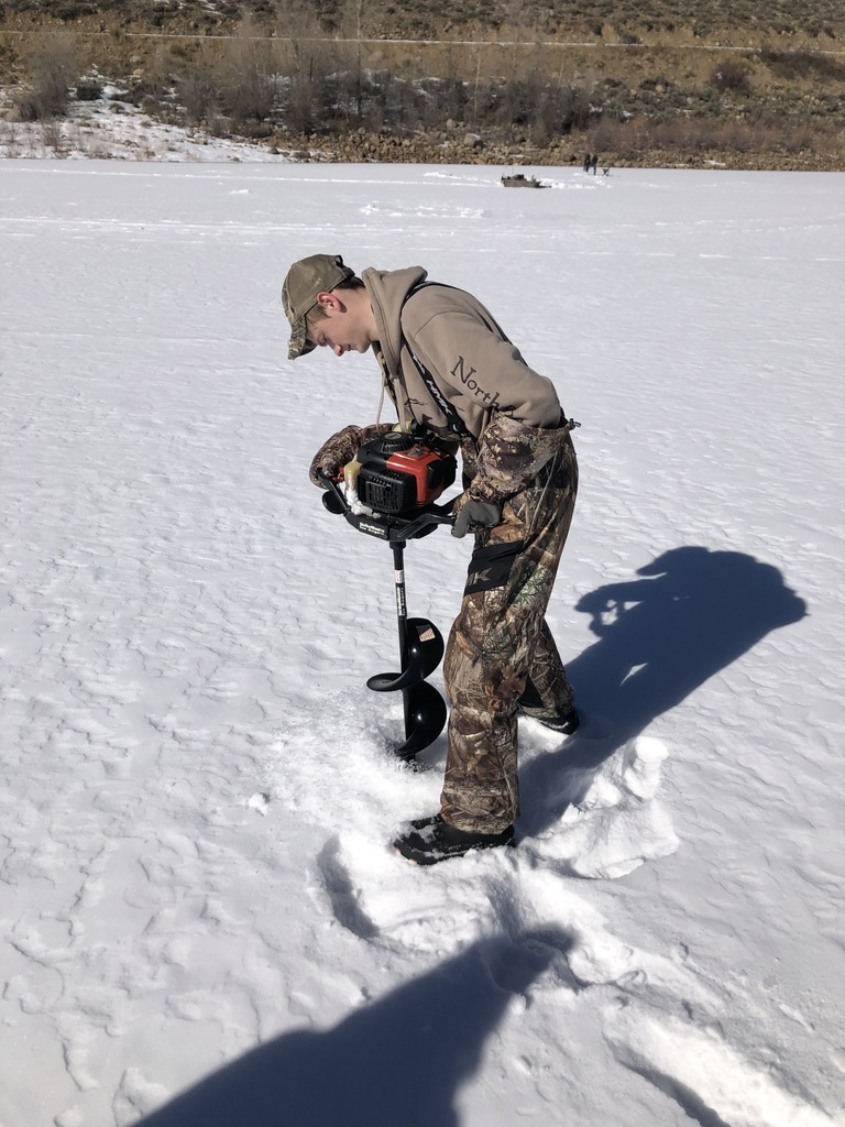 CCHS students teach their peers about ice fishing