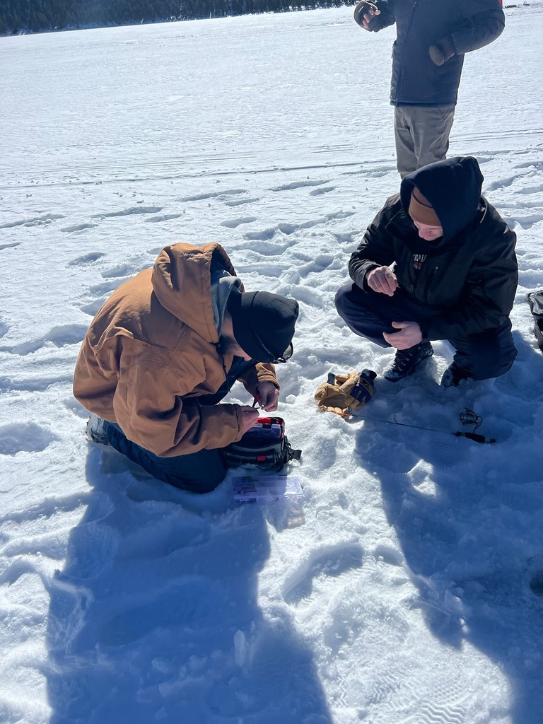 CCHS students teach their peers about ice fishing