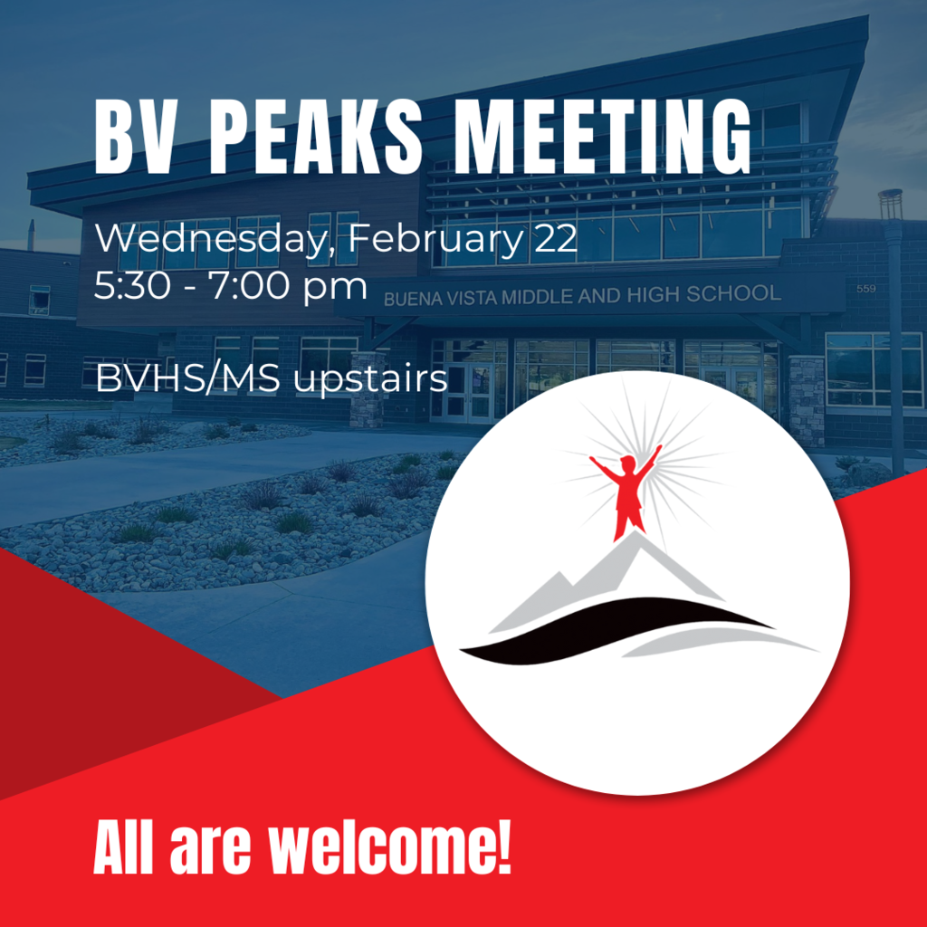 BV PEAKS meeting tonight